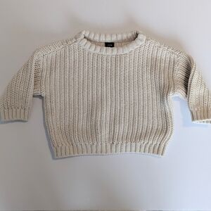 Old Navy Cream Knit Crew Neck Sweater